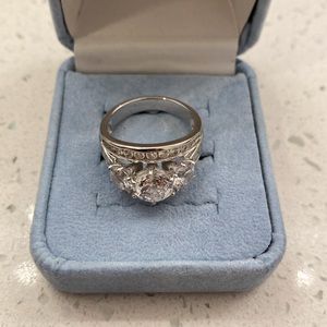 Epiphany Sterling Silver CZ Engagement Ring Size 9
